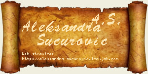 Aleksandra Šućurović vizit kartica
